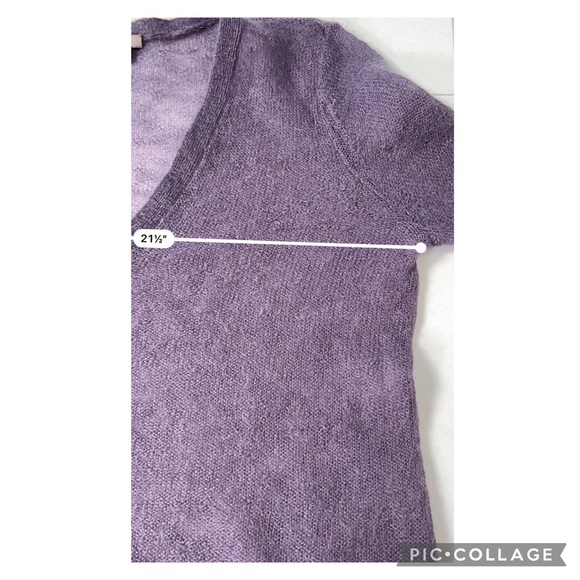 J Jill  Large Sweater Cardigan Mohair Nylon Wool Violet - Picture 7 of 12